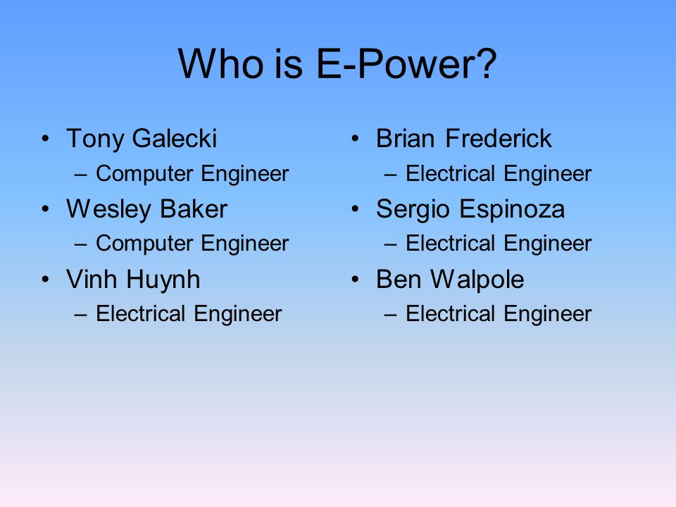 Who is E-Power.