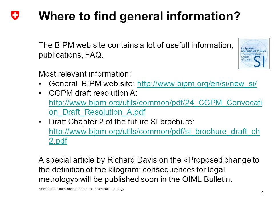 Where to find general information.