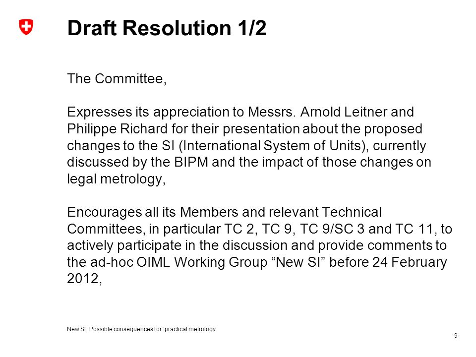 Draft Resolution 1/2 The Committee, Expresses its appreciation to Messrs.