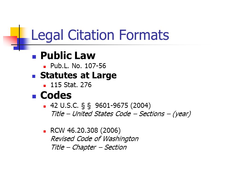 How to cite united states statutes at large