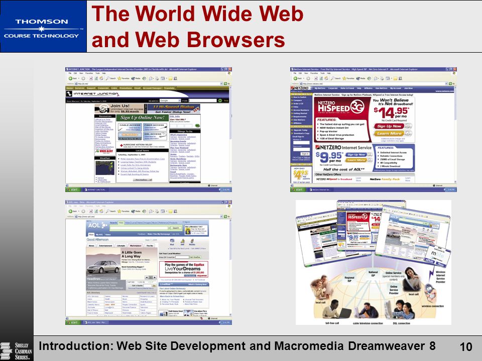 Introduction: Web Site Development and Macromedia Dreamweaver 8 10 The World Wide Web and Web Browsers