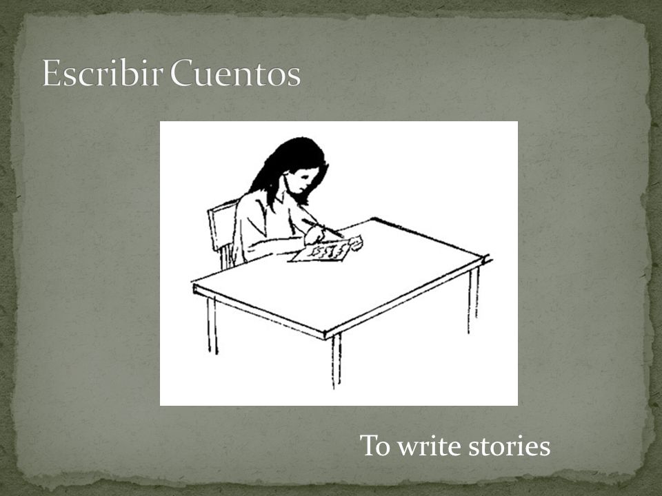 To write stories