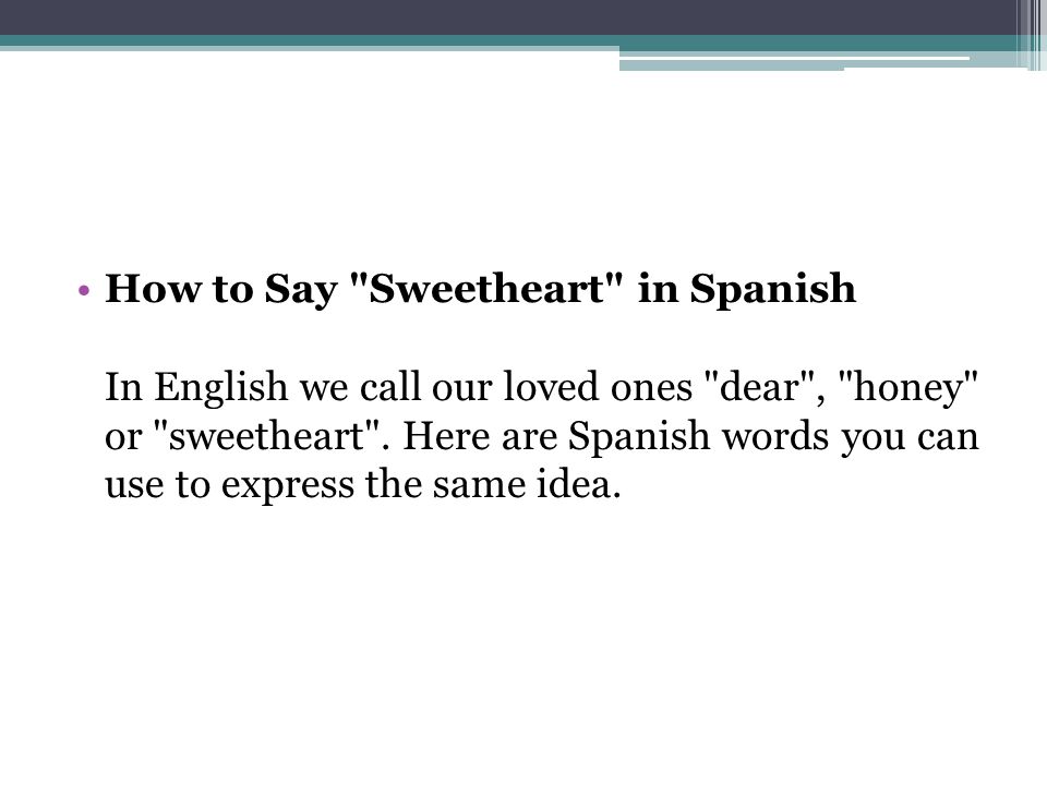 spanish love words in english