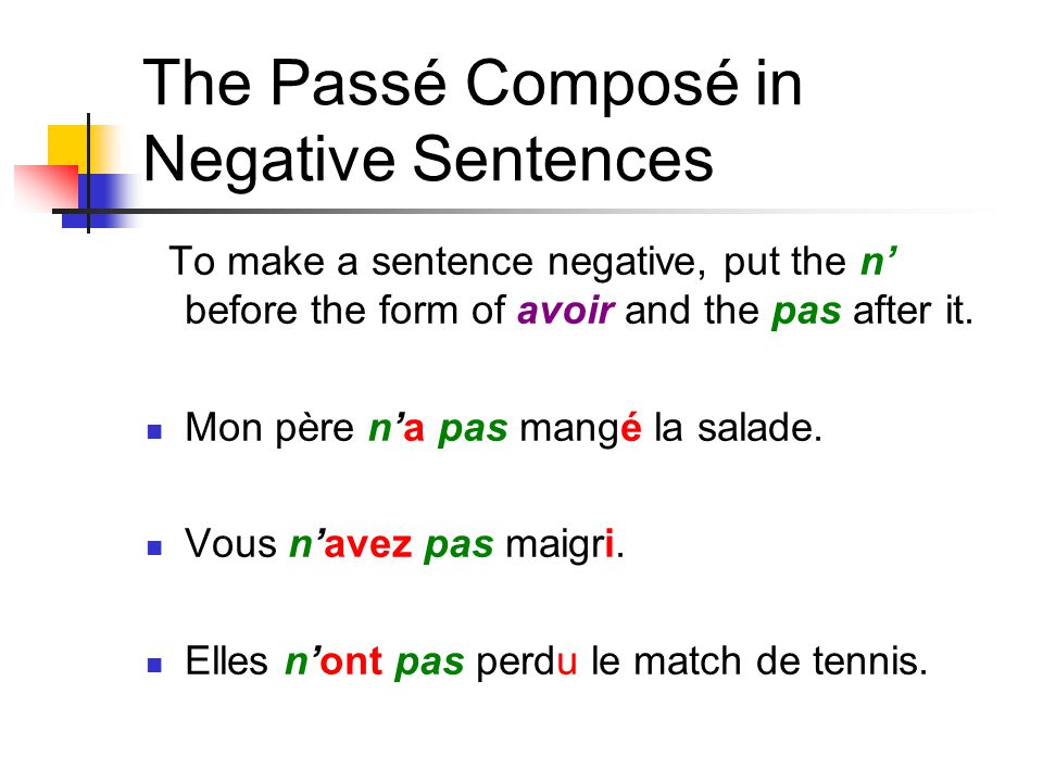 Le Passé Composé The Past Tense Verb tenses Actions do not always take  place in the present. To express the past in French, use the verb tense  called… - ppt download
