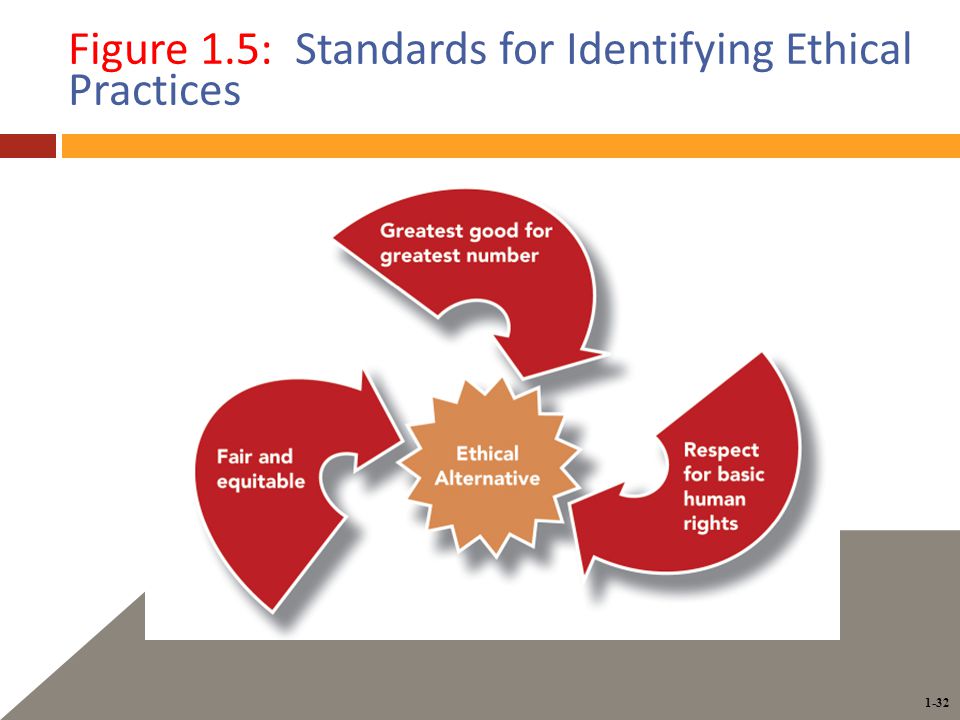 1-32 Figure 1.5: Standards for Identifying Ethical Practices