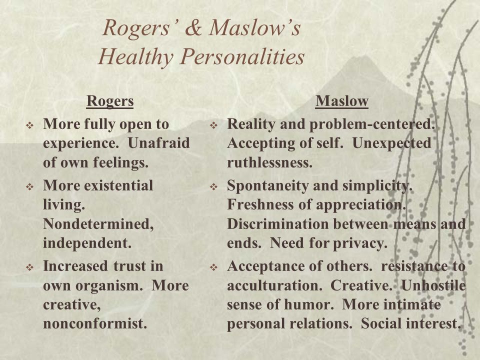 maslow and rogers psychology