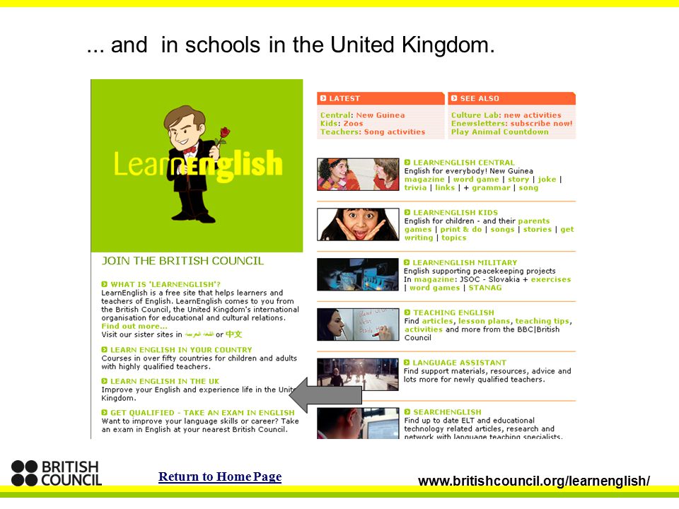 ... and in schools in the United Kingdom.   Return to Home Page