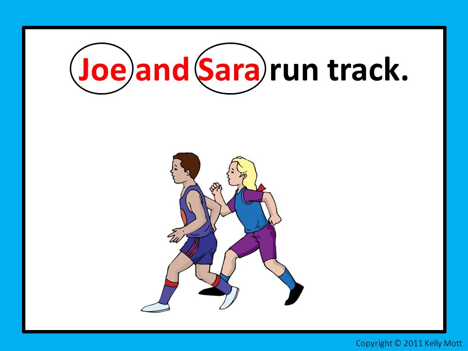 Joe and Sara run track. Copyright © 2011 Kelly Mott