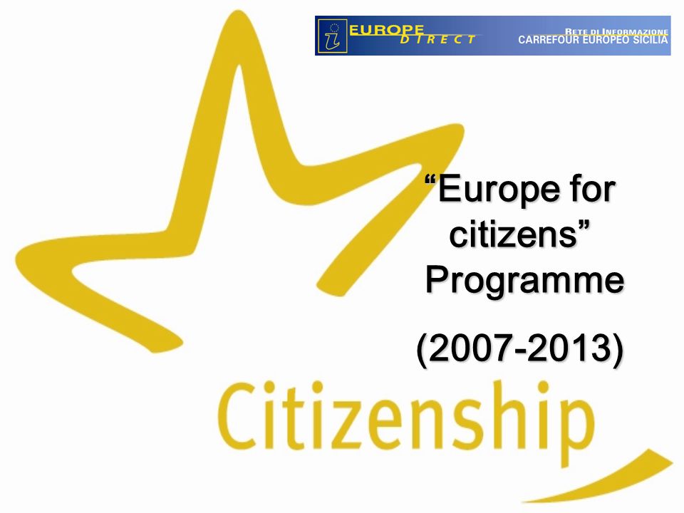 Europe for citizens Programme ( )