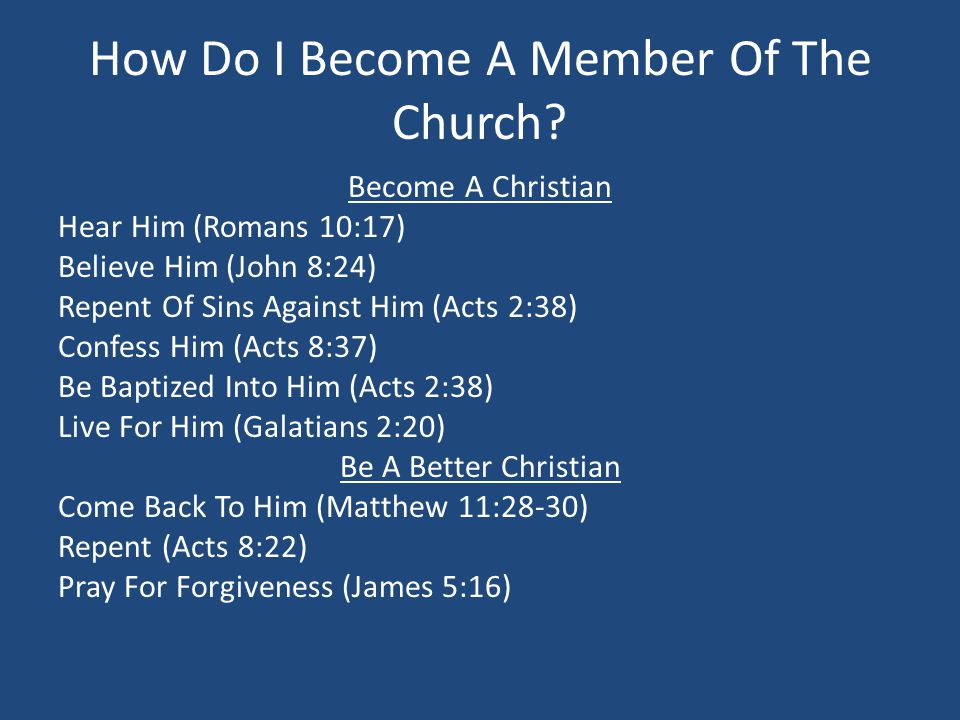 How Do I Become A Member Of The Church.