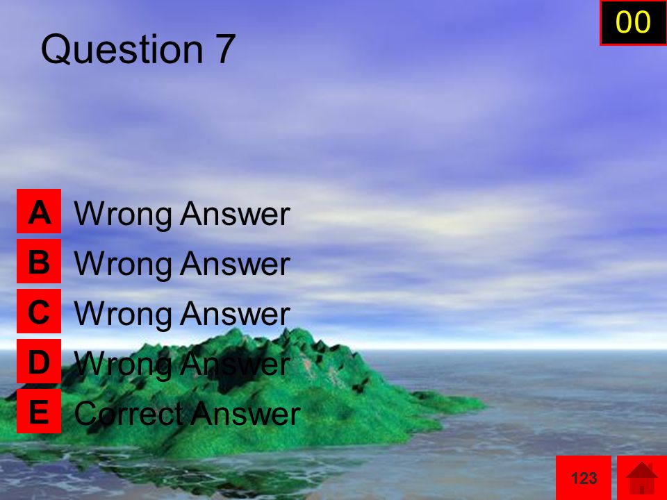 Question 6 A B C D E Correct Answer Wrong Answer