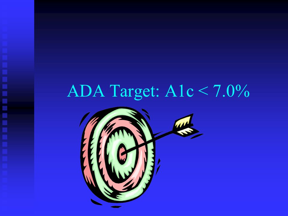 ADA Target: A1c < 7.0%