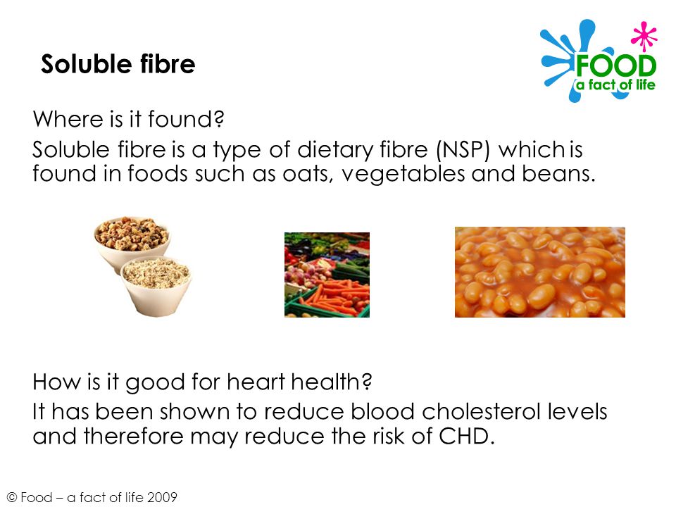© Food – a fact of life 2009 Soluble fibre Where is it found.