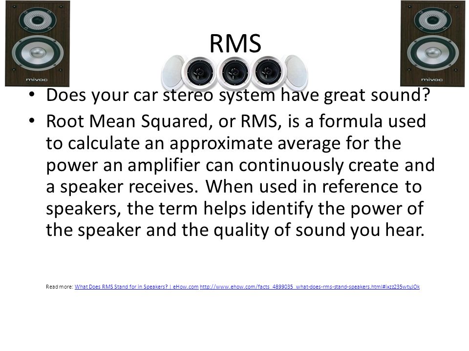 What is a good speaker does-rms-stand-speakers.html. - ppt download