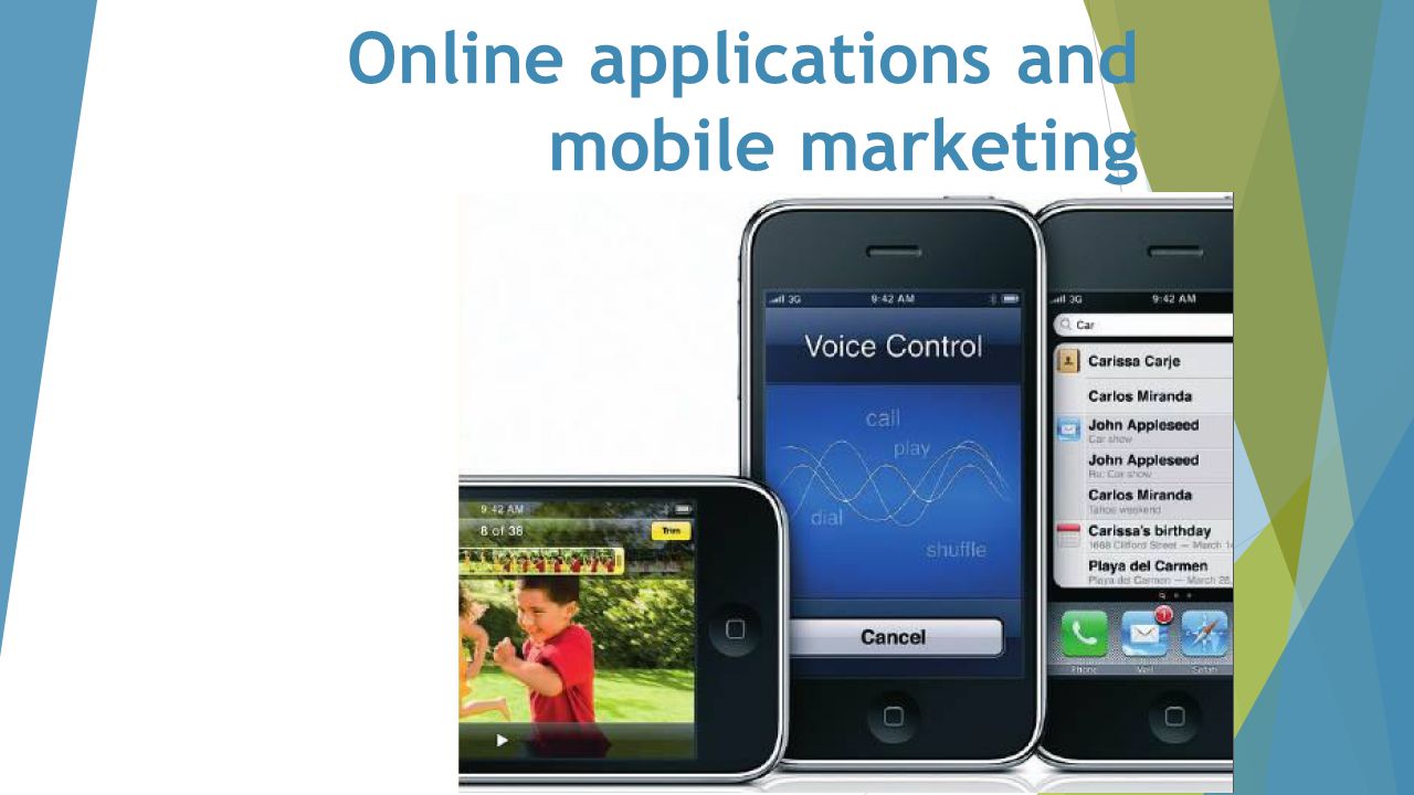 Online applications and mobile marketing