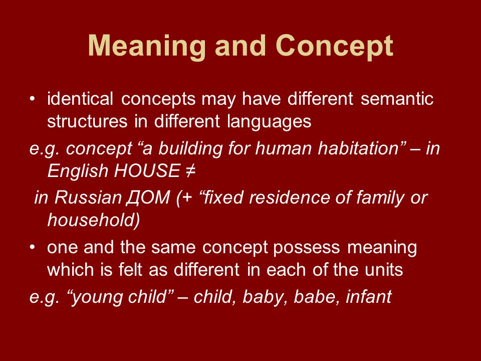 Two approaches to word meaning Meaning and Notion Types of word meaning Typ...