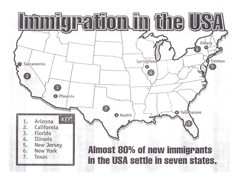 Pattern of Immigration Between the year 2000 to 2007, over 10 million immigrants arrived in the US.