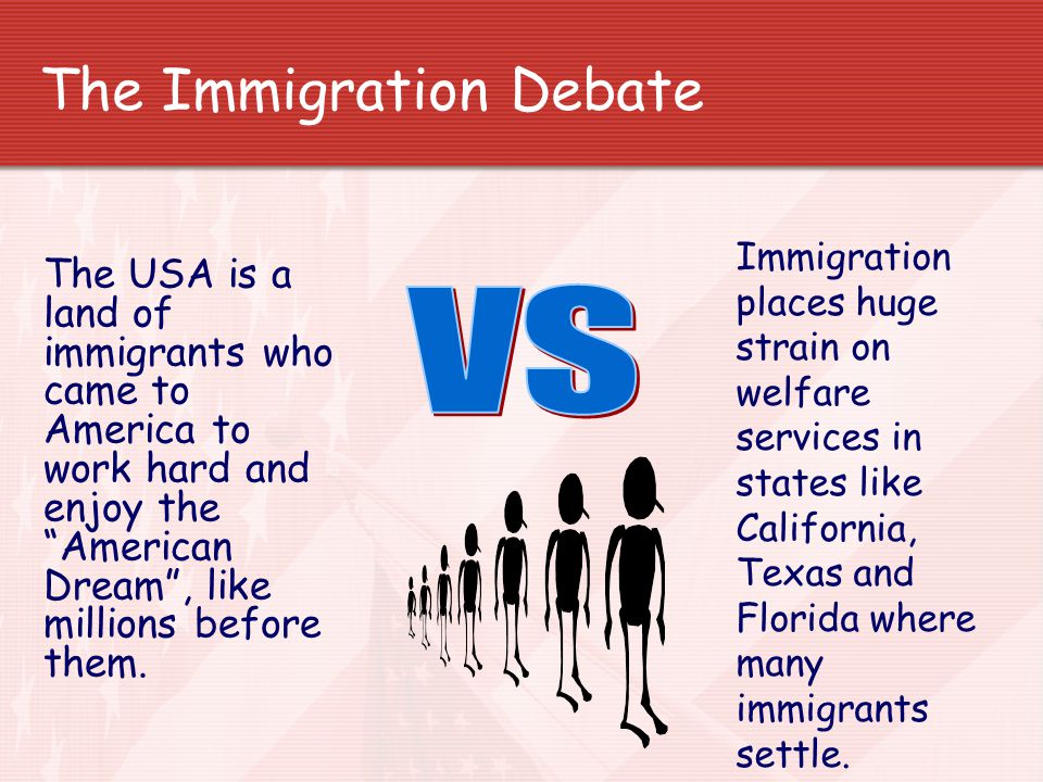 Task 3 Arguments for Immigration Arguments against Immigration