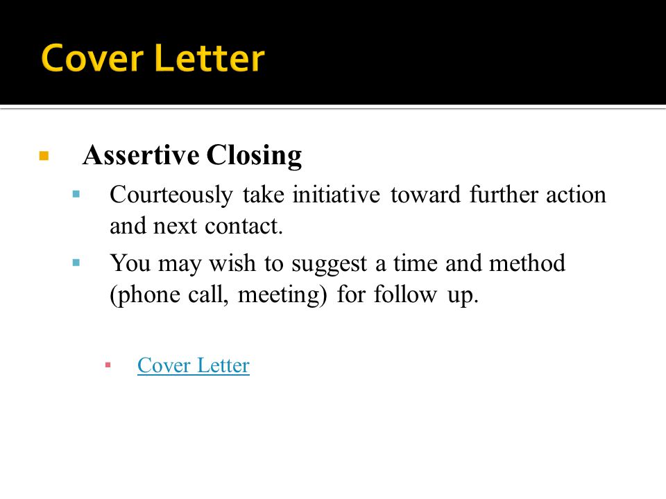Cover letter closing tips