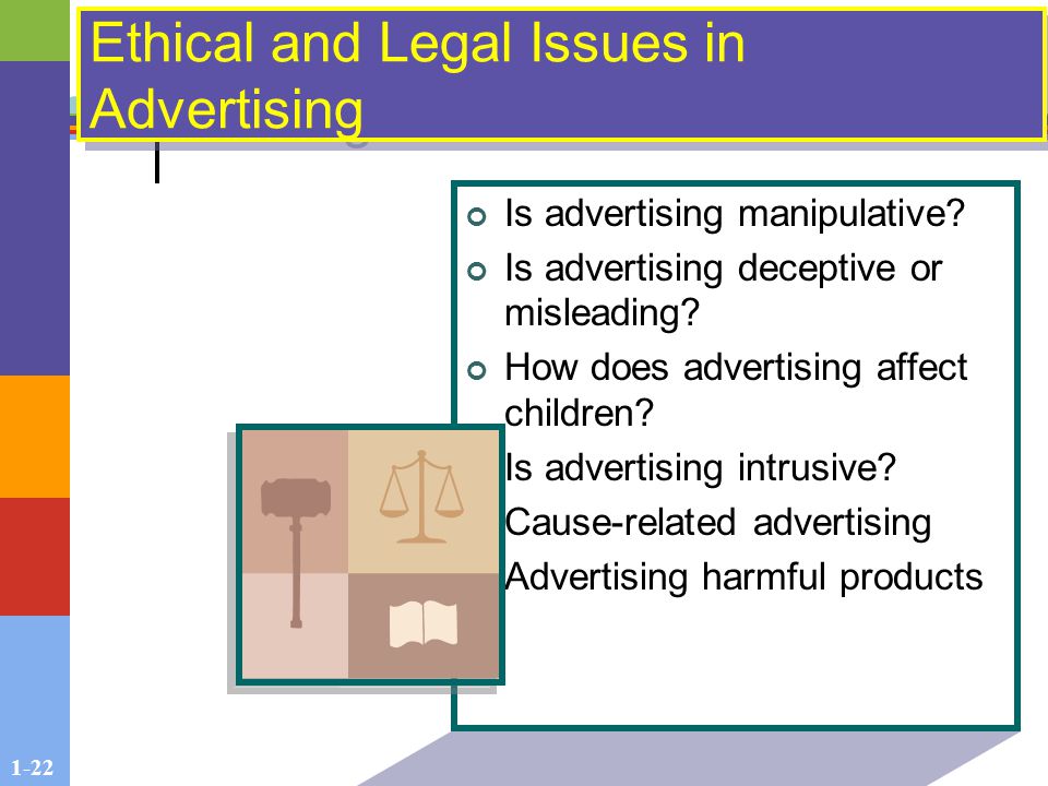 1-22 Ethical and Legal Issues in Advertising Is advertising manipulative.