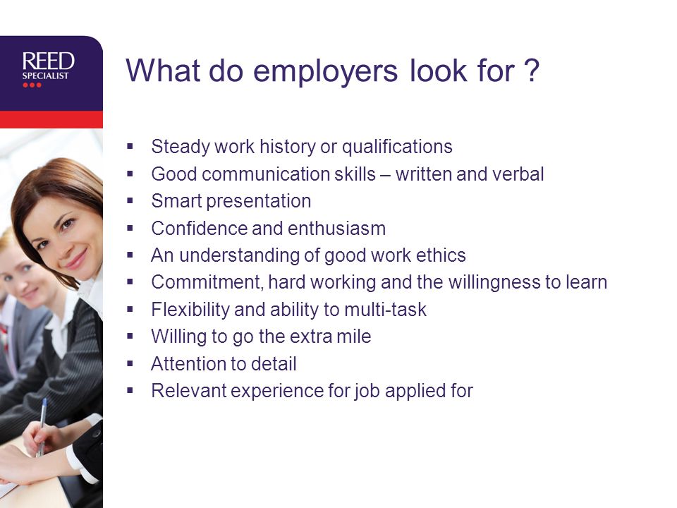 What do employers look for .