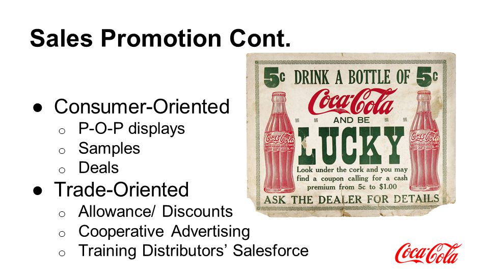 Sales Promotion Cont.
