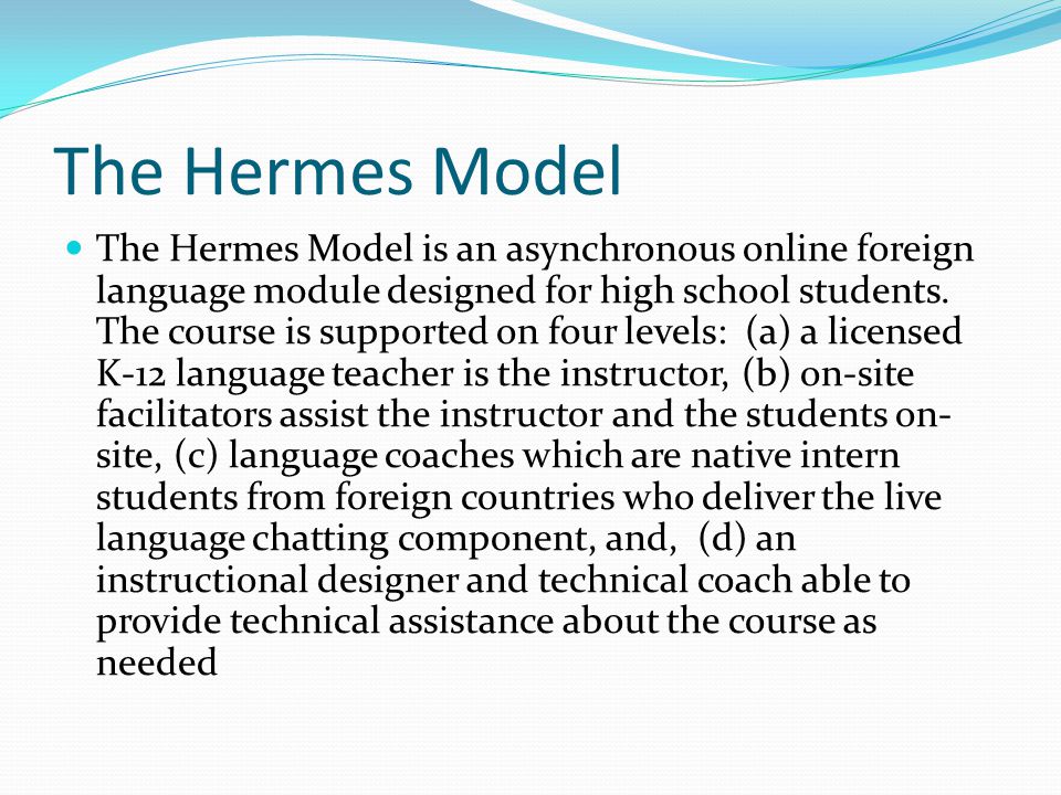 Professional Development Training. The Big Picture The Hermes