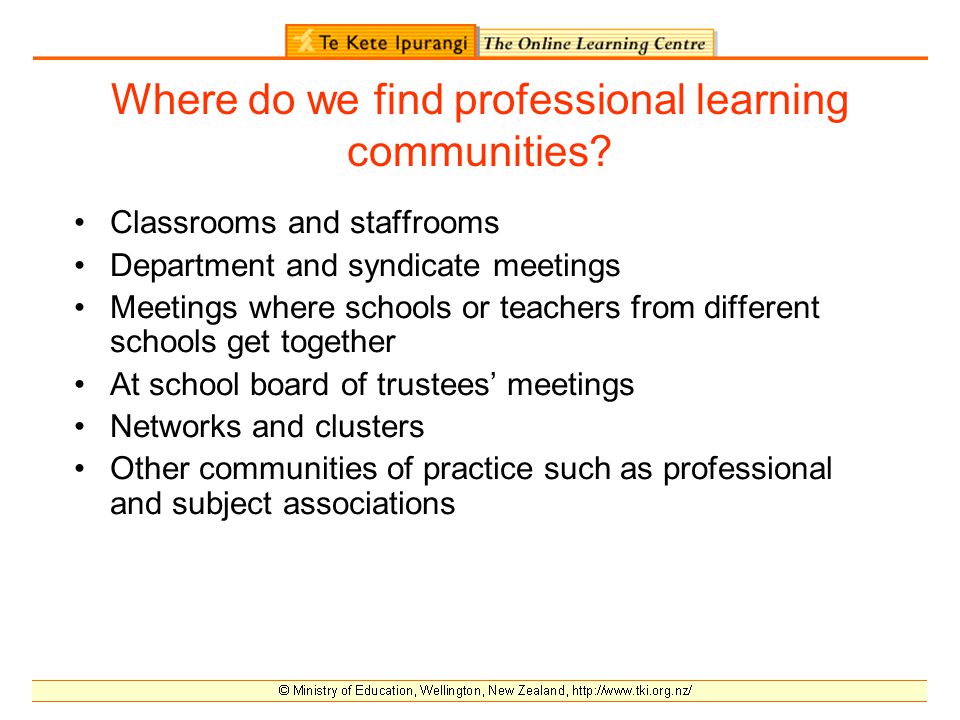 Where do we find professional learning communities.