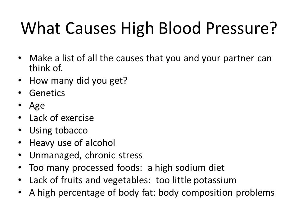 What Causes High Blood Pressure.