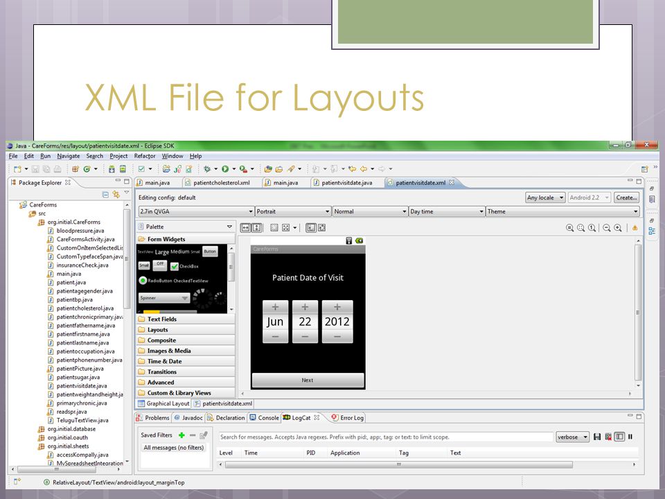 XML File for Layouts