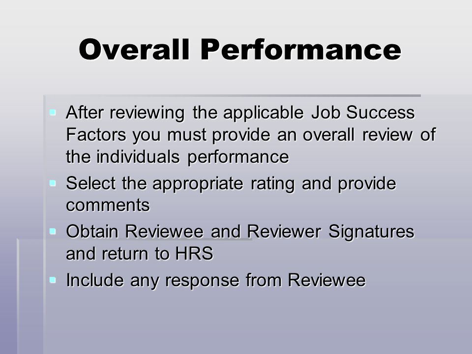 Performance Review. Keys to a Successful Performance Review  Know and  understand the University and department mission  Understand the  importance of. - ppt download