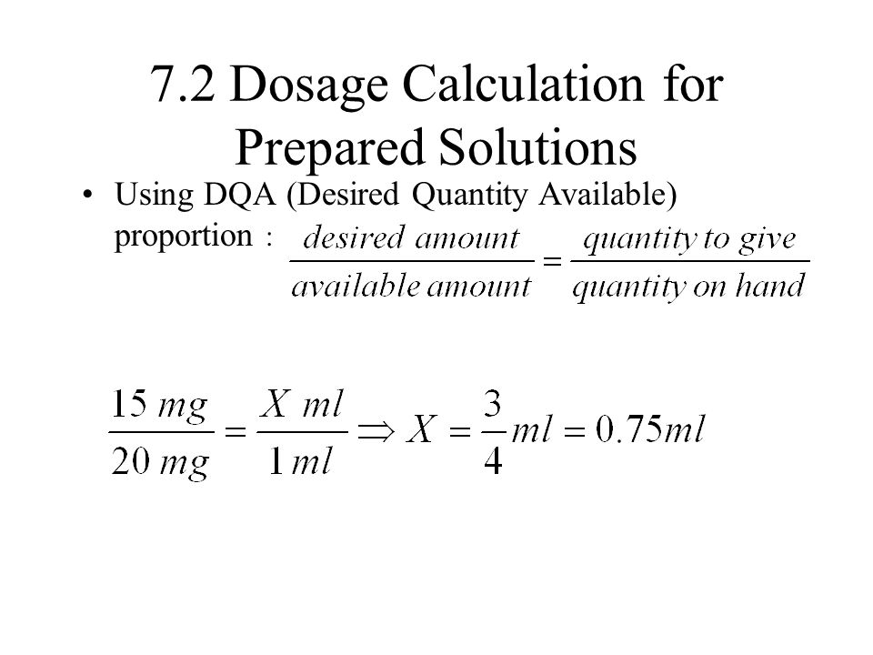 7.1 Interpreting Labels Label Infomeaning 25 Mg/Mlthis Ratio Tells The Amount Of Medication In Each Ml Of Solution 1:4Ratios Written This Way Always Mean. - Ppt Download