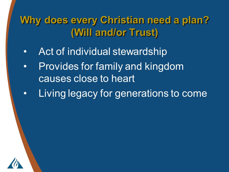 Why does every Christian need a plan.
