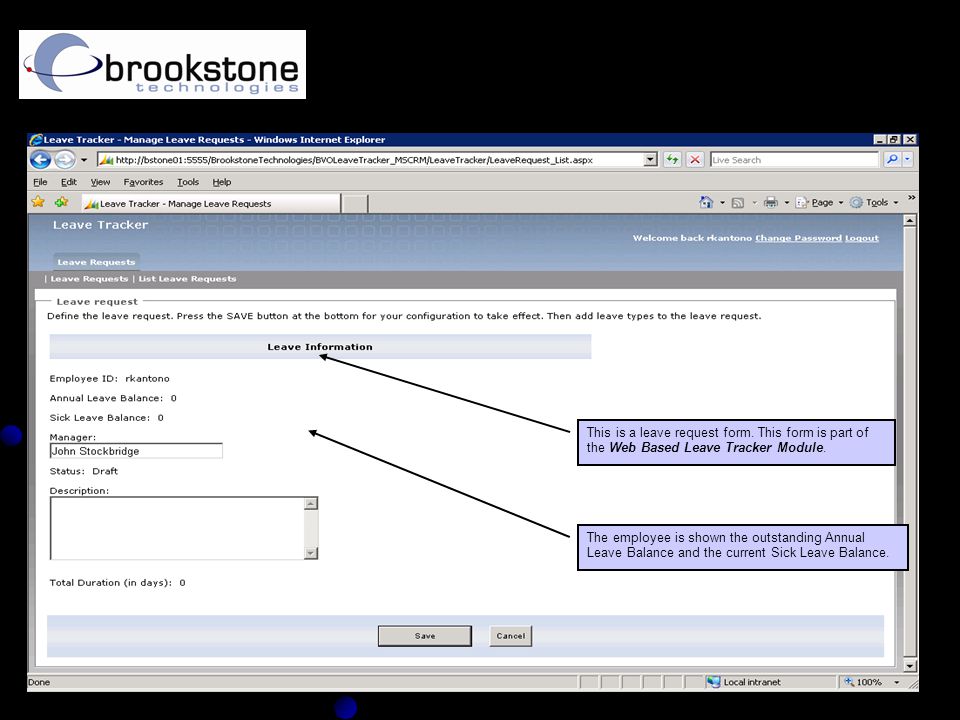 Brookstone Technologies Presents Employee Management Employee