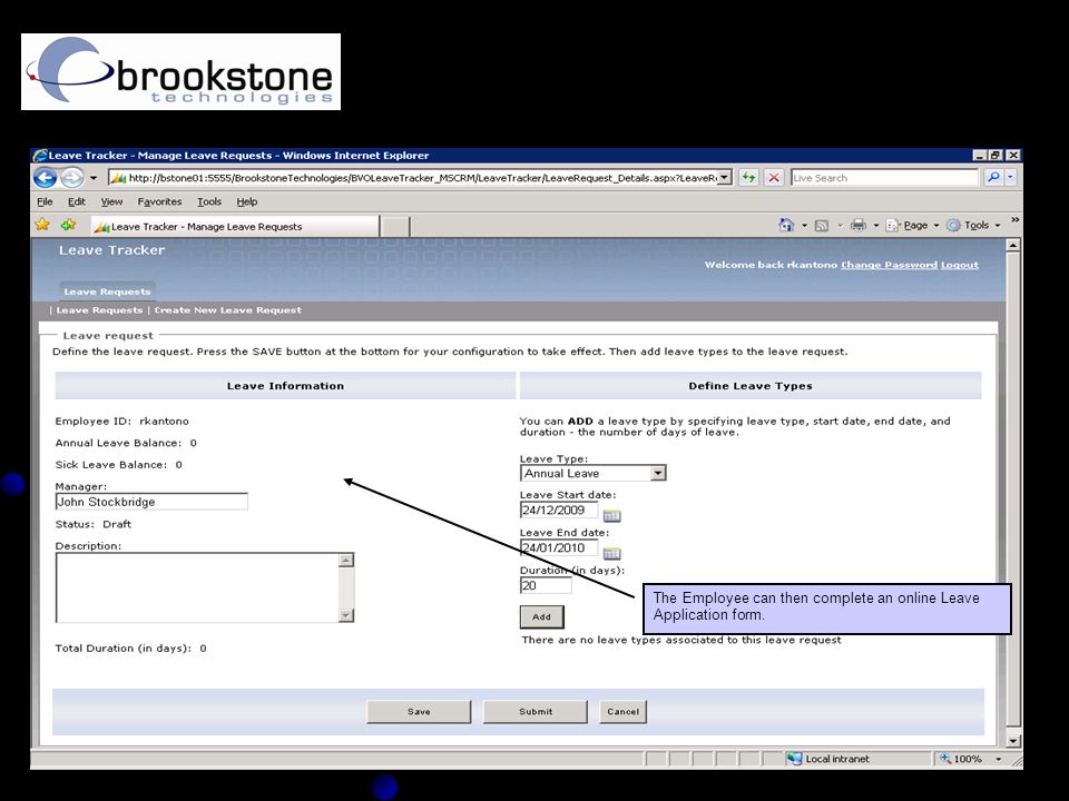 Brookstone Technologies Presents Employee Management Employee