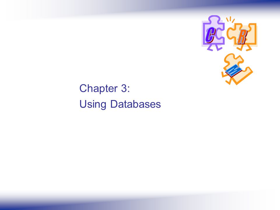 Chapter 3: Using Databases