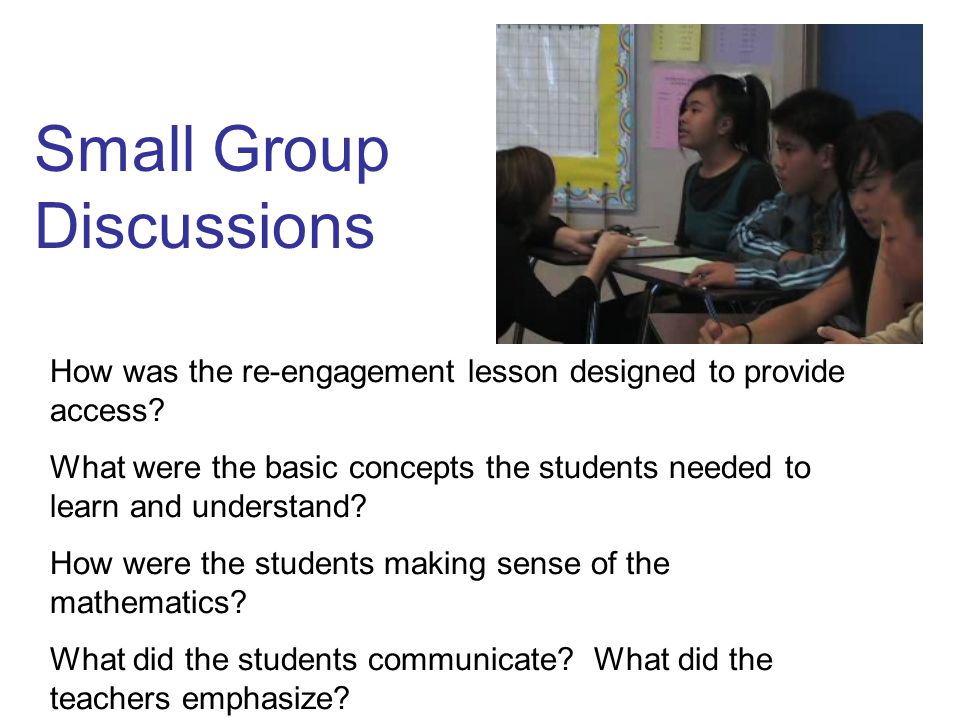 How was the re-engagement lesson designed to provide access.