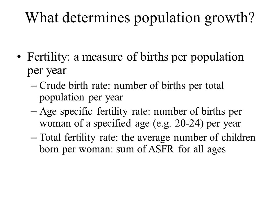 What determines population growth.
