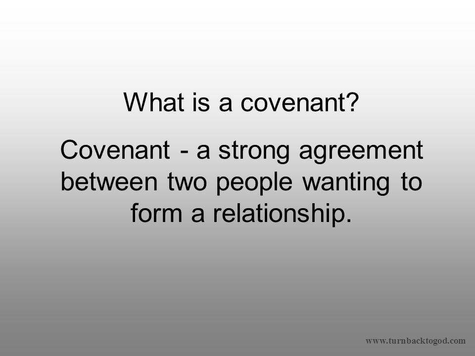 What is a covenant.