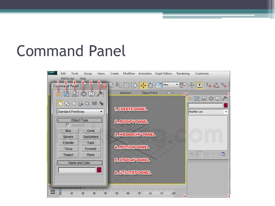 Getting Around 3DS Max Williams Command, Create Panel and Main Toolbar. -  ppt download