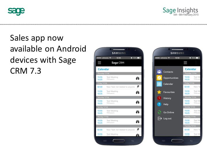 Sales app now available on Android devices with Sage CRM 7.3