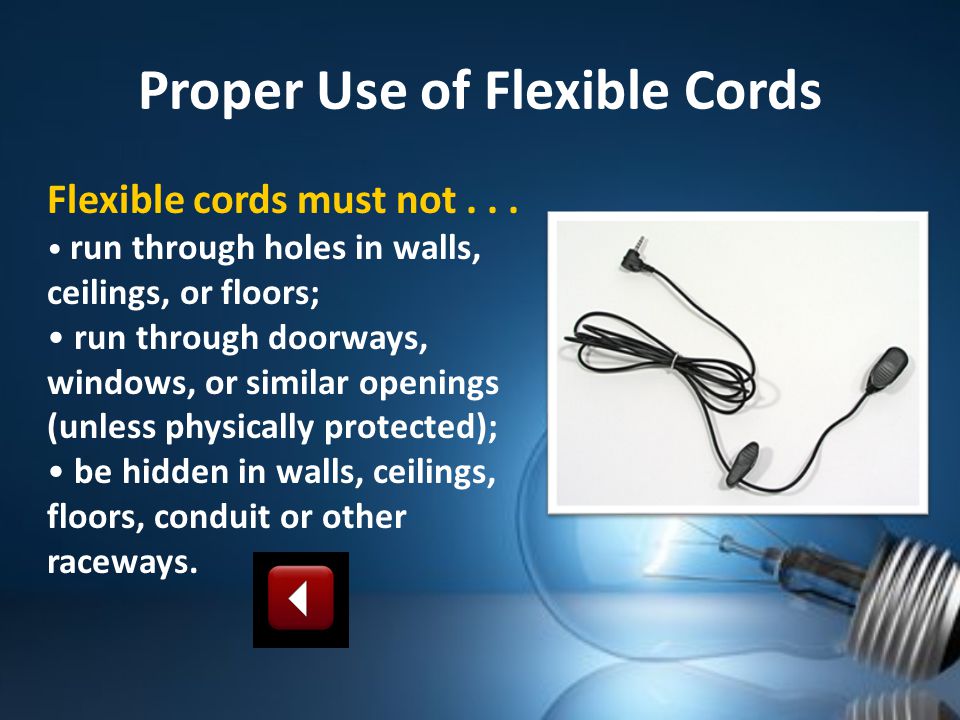 Protective Measures (CLUES) Proper G Proper G Use F, CB and GFCI G live  parts G live parts L or T P U of flexible cords P U of flexible cords C