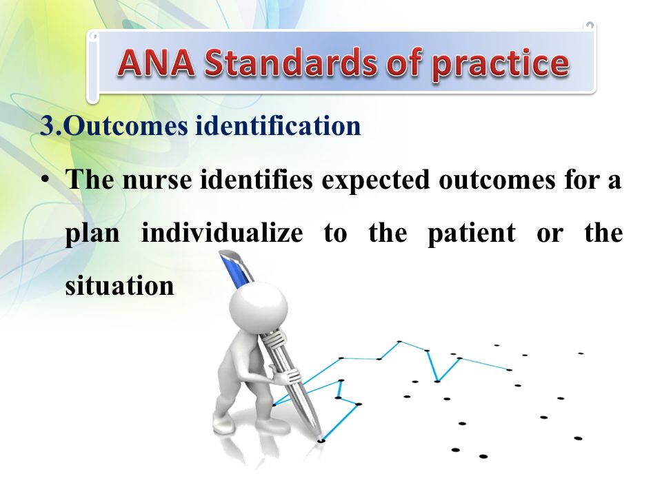 3.Outcomes identification The nurse identifies expected outcomes for a plan individualize to the patient or the situation