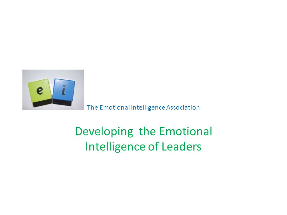 The Emotional Intelligence Association Developing the Emotional Intelligence of Leaders