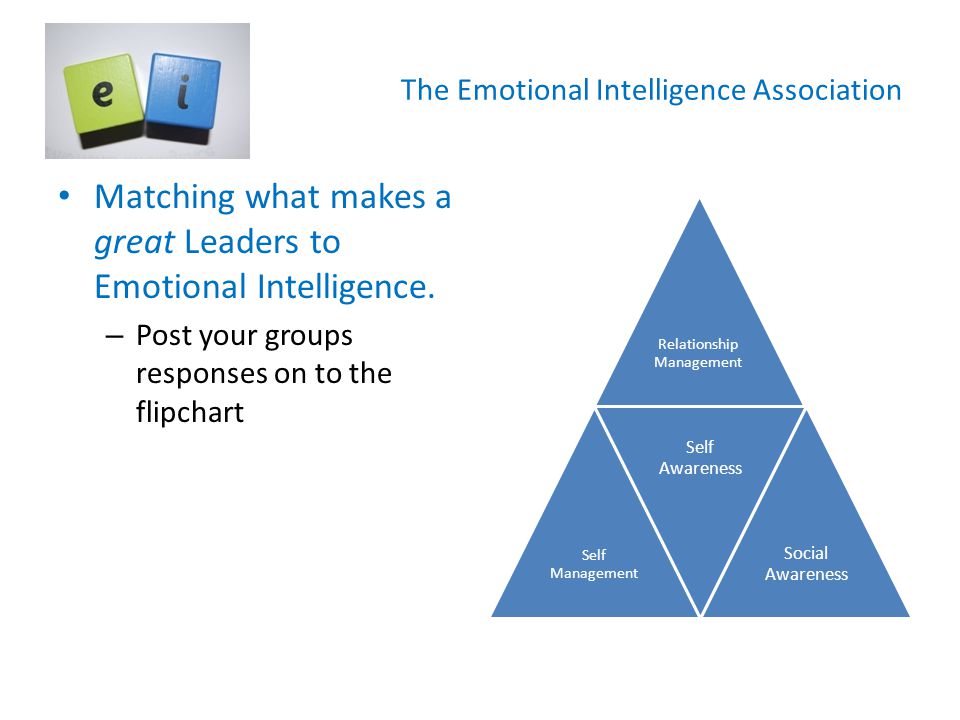 The Emotional Intelligence Association Matching what makes a great Leaders to Emotional Intelligence.