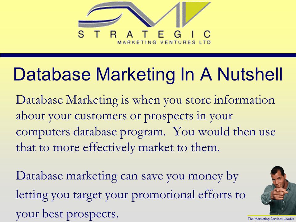 Small Business Resource Ltd Power Point Series Database Marketing
