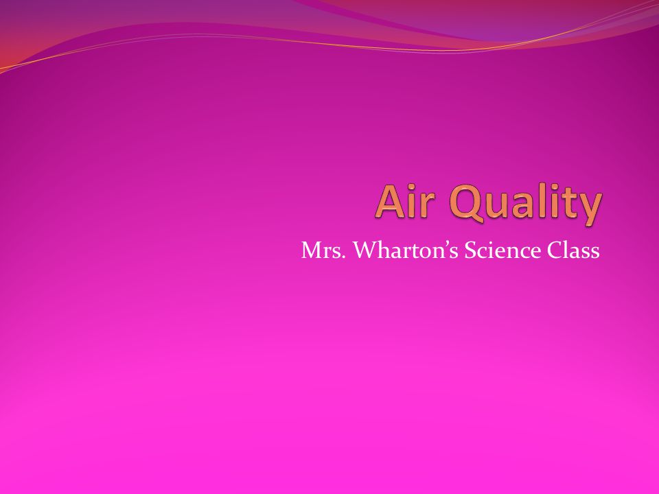 Mrs. Wharton’s Science Class