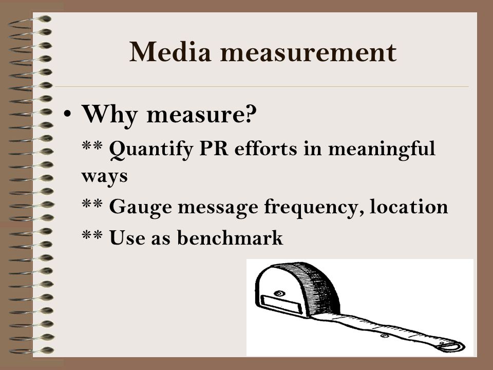 Media measurement Why measure.