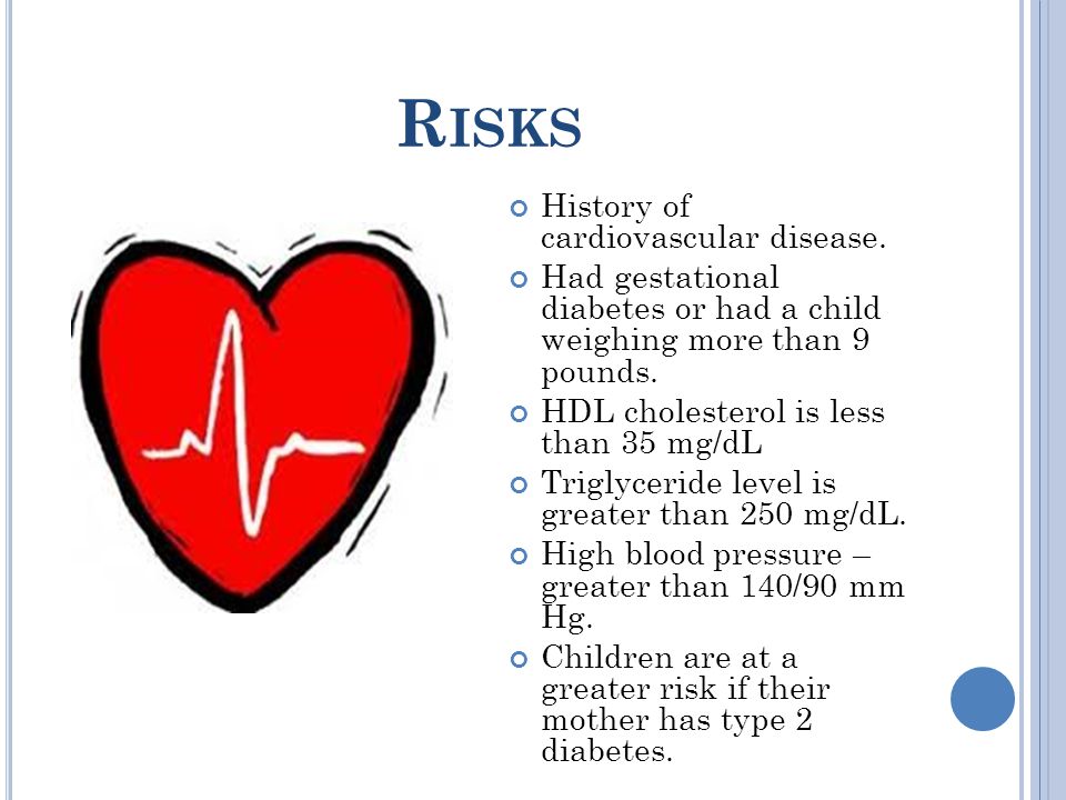 R ISKS History of cardiovascular disease.