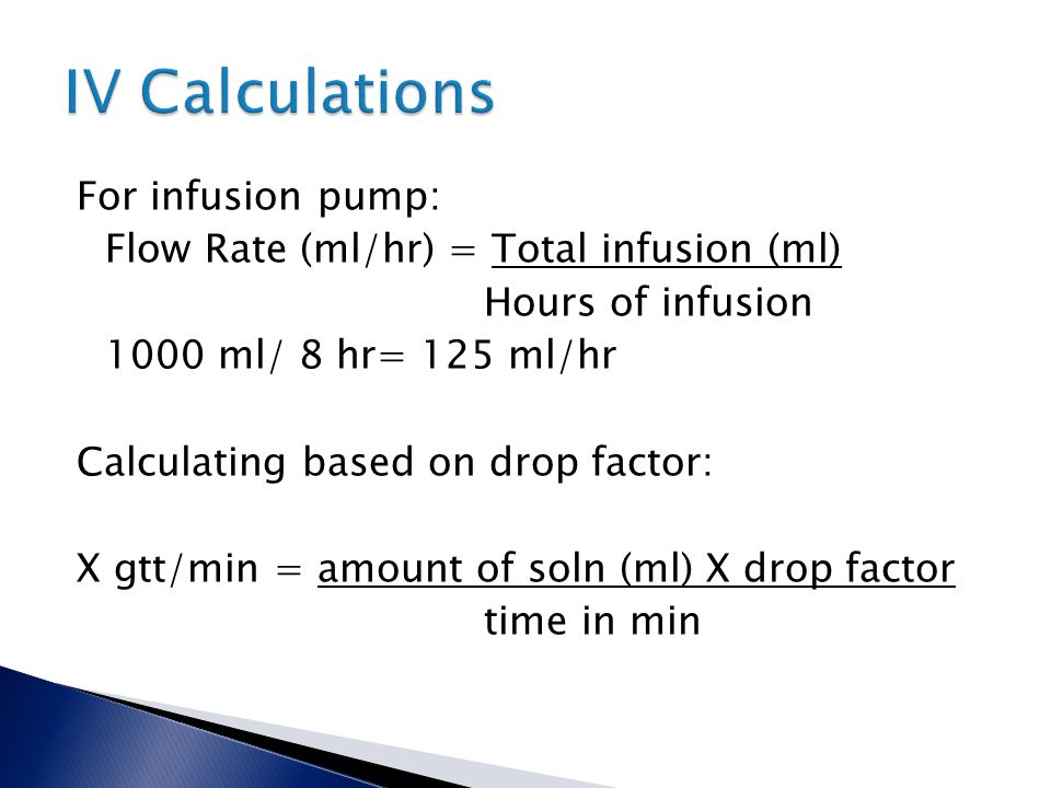 Infusion Pump Calculator